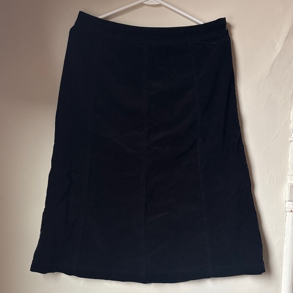 Croft & Barrow Classic Black corduroy A-Line Skirt